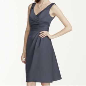 NWT David’s Bridal Ruched Sleeveless Satin Dress